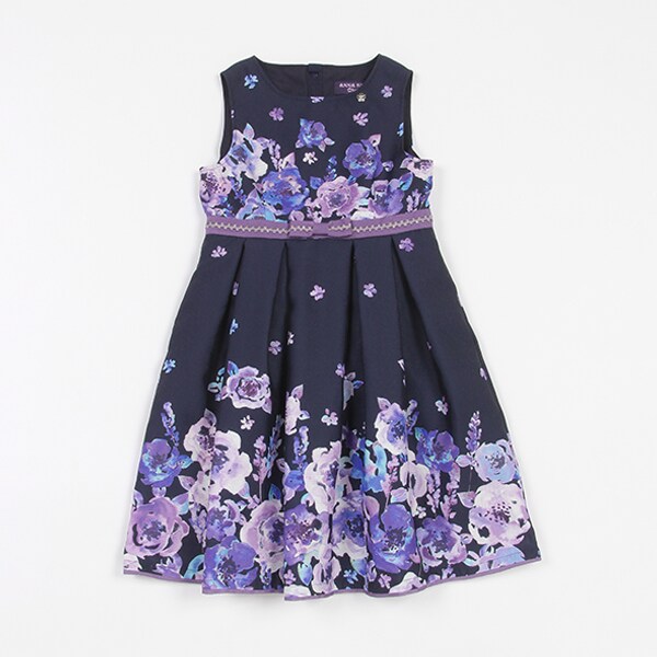 【セレモニー】水彩花柄ワンピース【日本製】