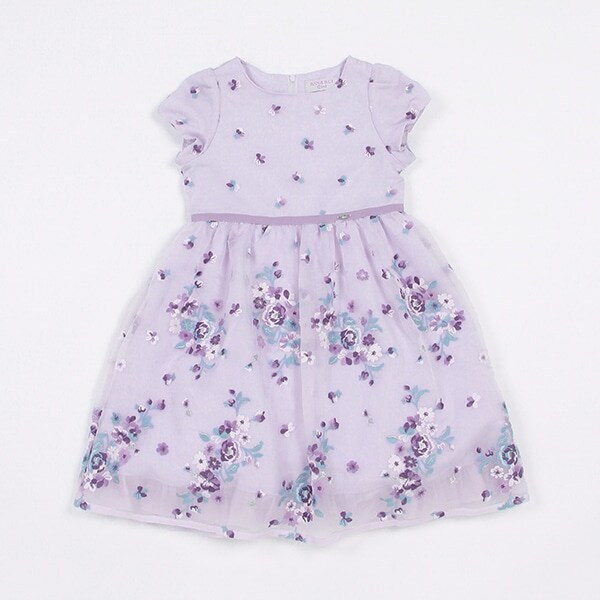 【セレモニー】フラワー総刺しゅうワンピース