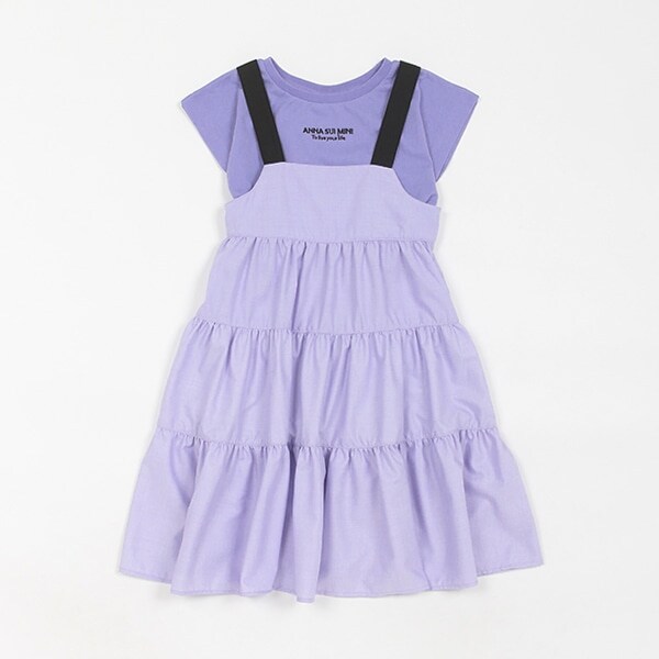 短丈Tシャツ+ジャンスカ