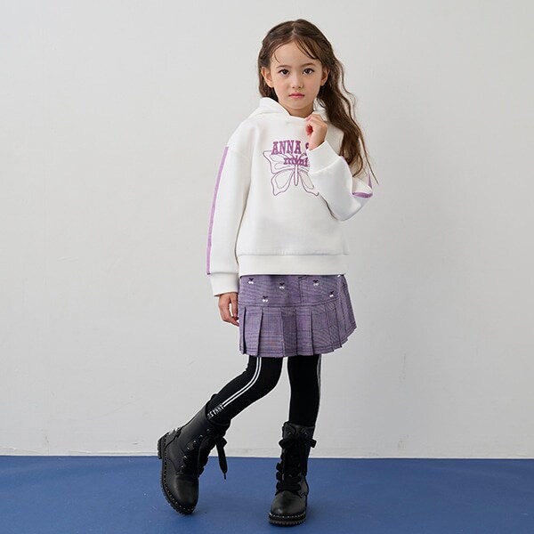 【あったか裏微起毛】グレンチェックスカパン