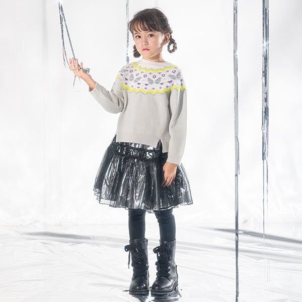 チュールシルバースカート