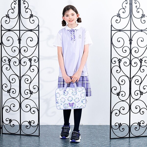 チェックレイヤード風ワンピース