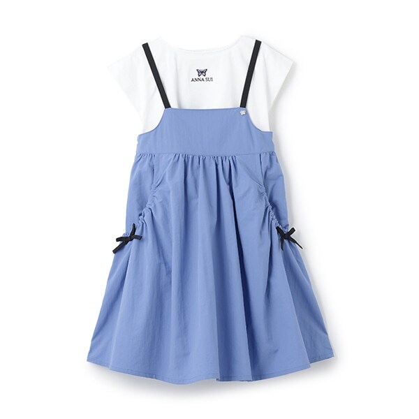 ギャザージャンスカ＋短丈Tシャツ