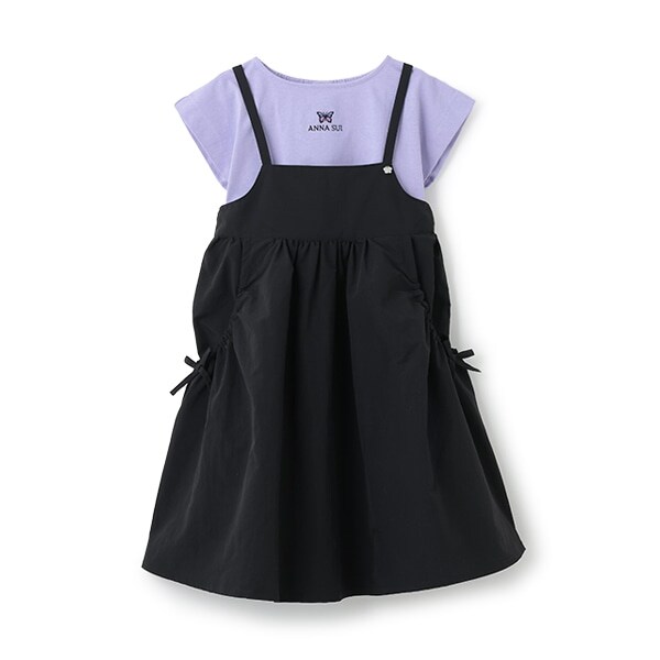 ギャザージャンスカ＋短丈Tシャツ