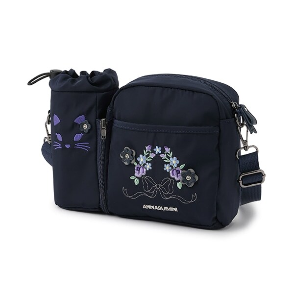 お花リース刺しゅうペットボトル3WAYバッグ