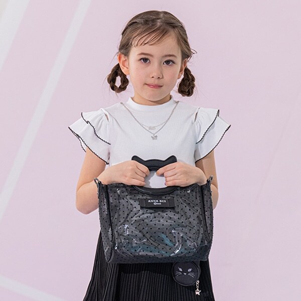 ネコ巾着つきメッシュバッグ