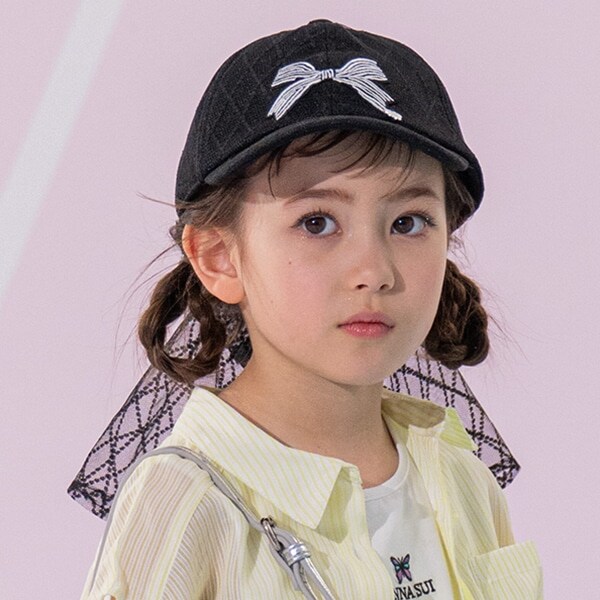 リボン刺しゅうキャップ