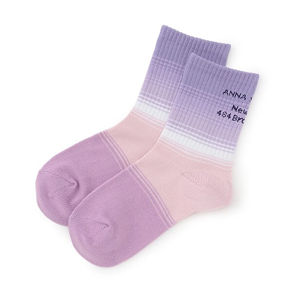 グラデーションクルーソックス