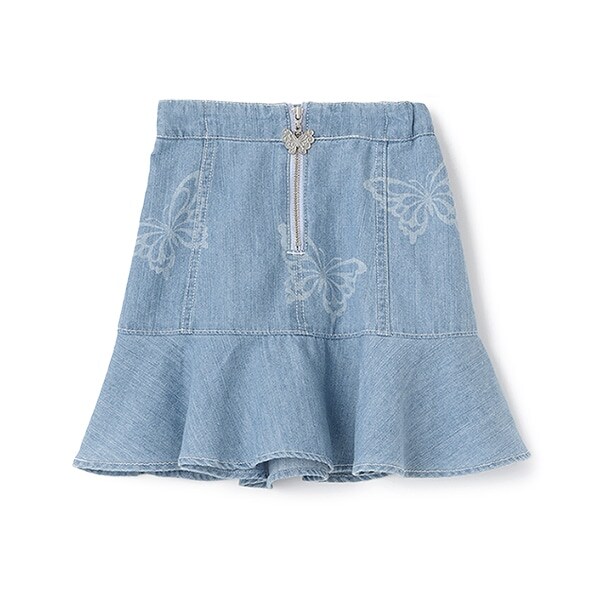 蝶デニムスカート 1分丈スパッツつき