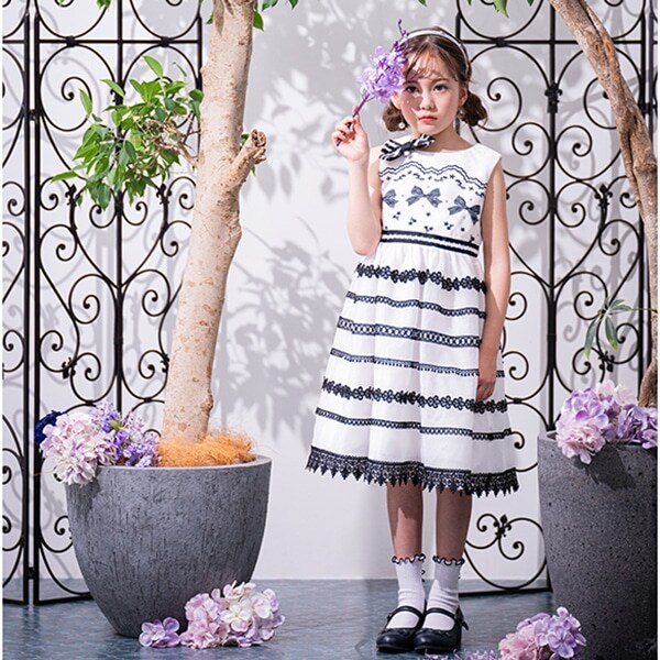 【Premium】レースボーダードレス