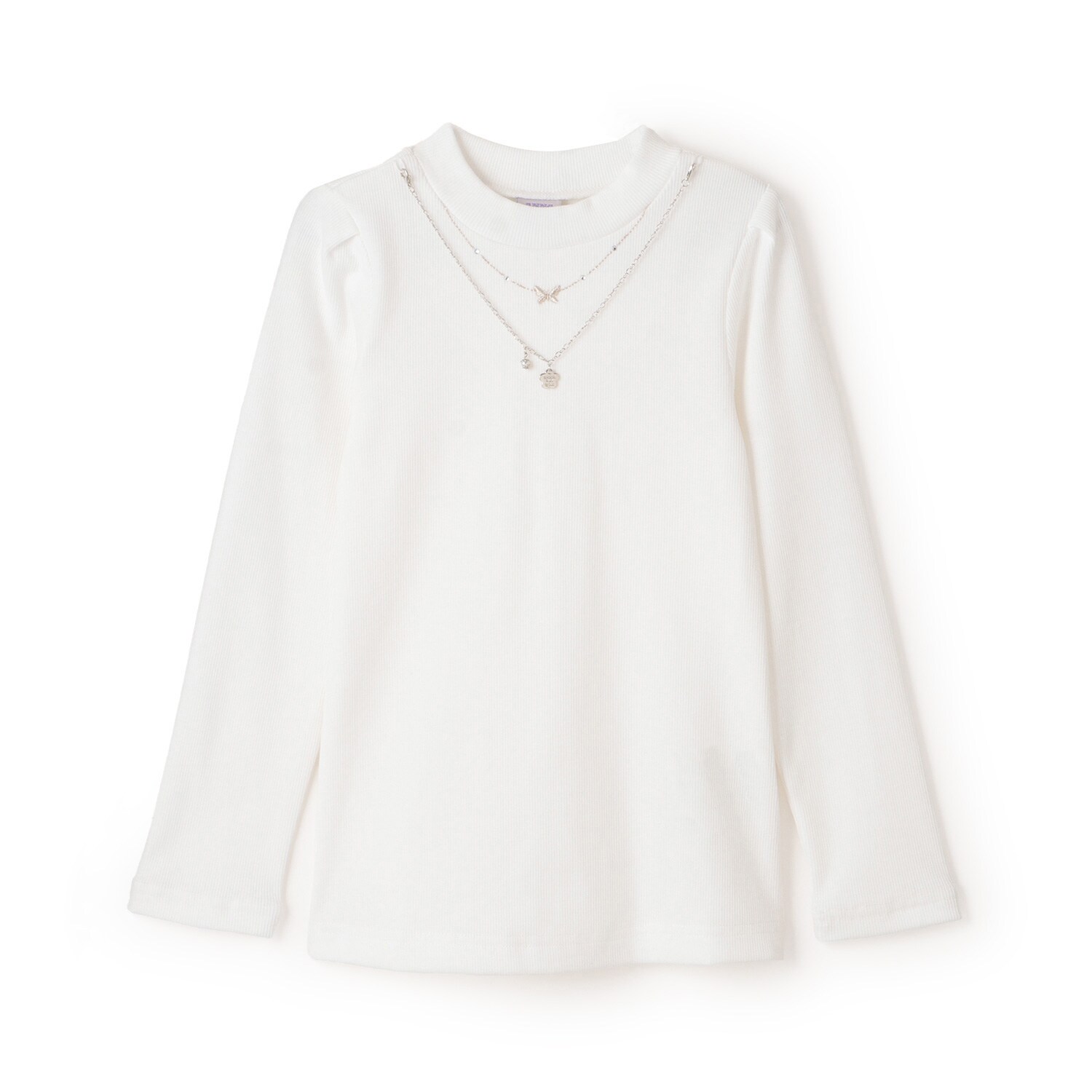 ネックレスつきテレコトップス