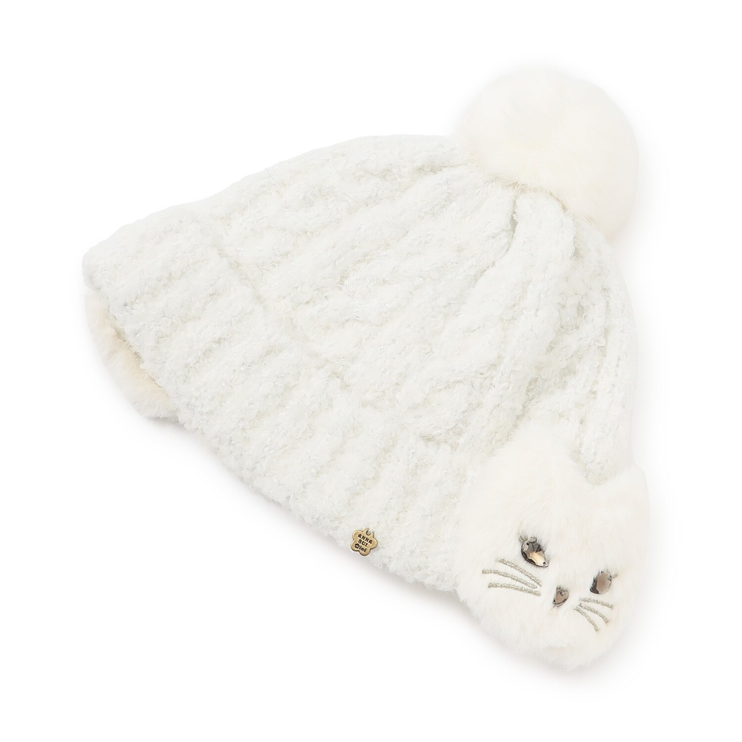 ネコ耳当てつきニット帽