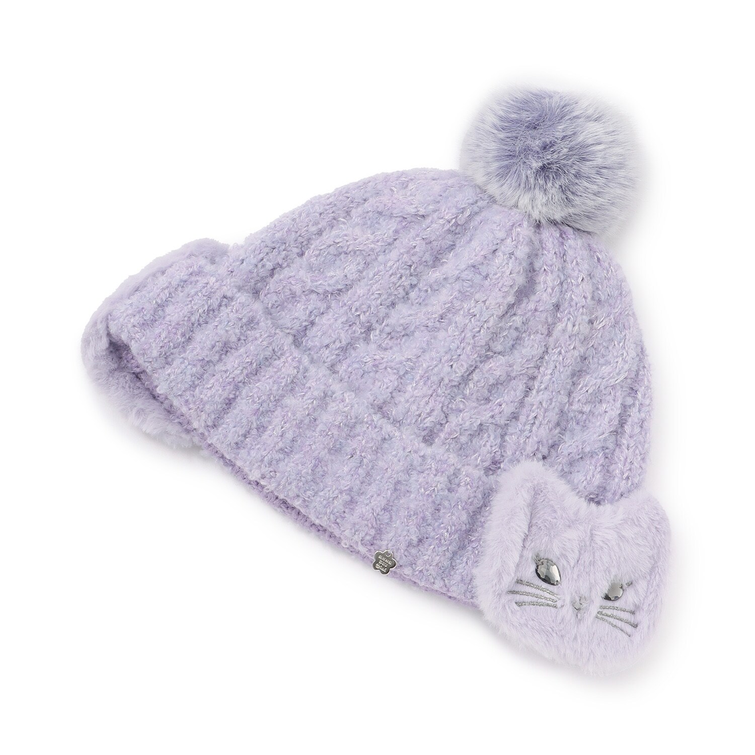 ネコ耳当てつきニット帽