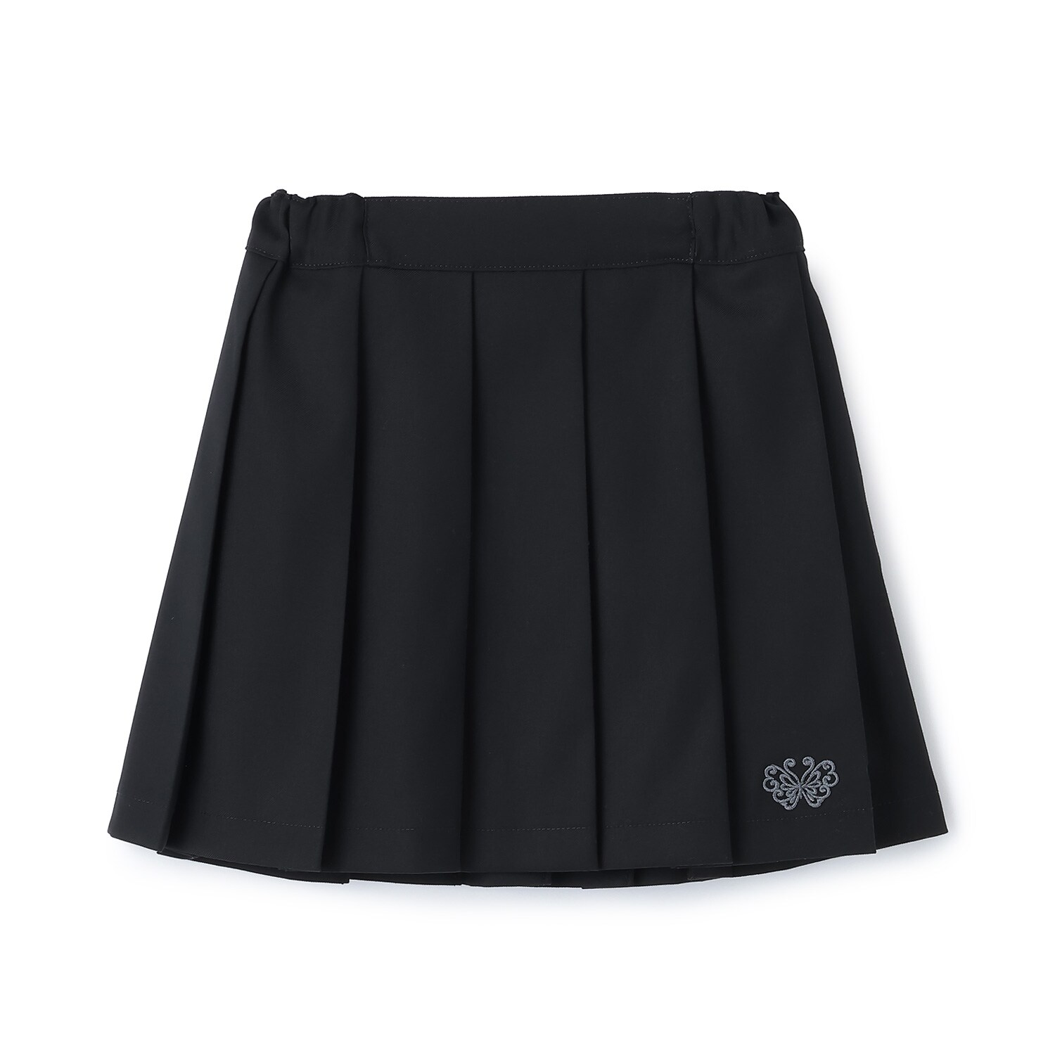 【あったか】蝶刺しゅうプリーツSK＋1分丈スパッツ