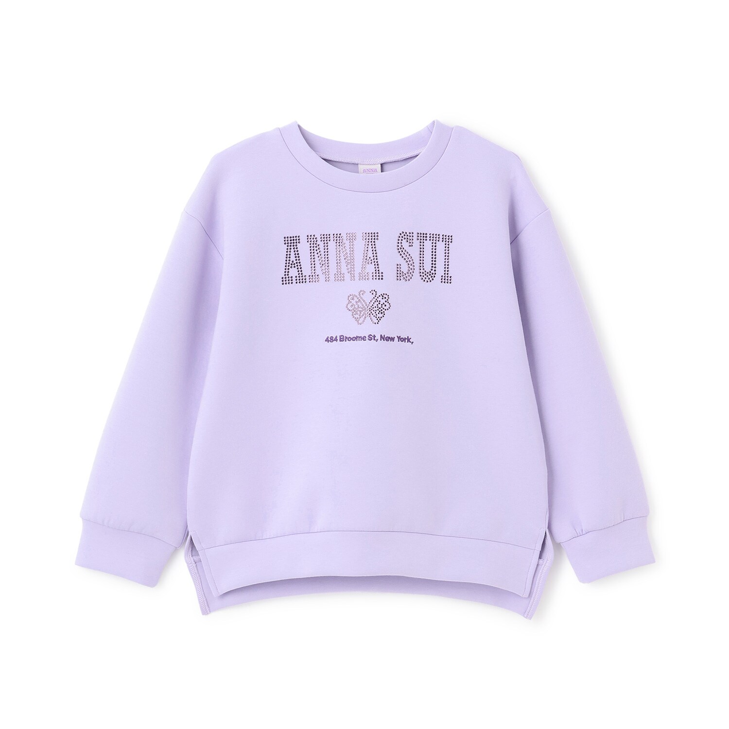 ラインストーンロゴトレーナー