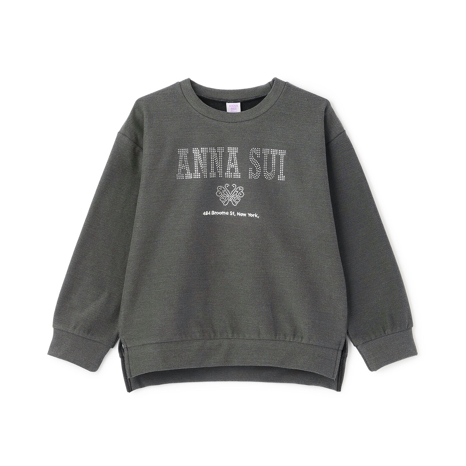 ラインストーンロゴトレーナー