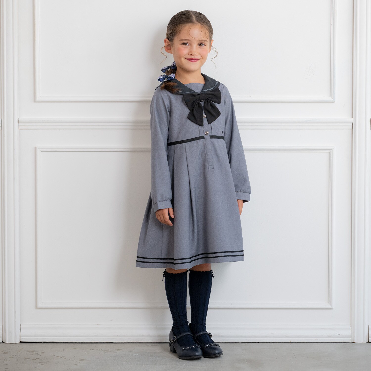 【ceremony】きちんと見えセーラーワンピース