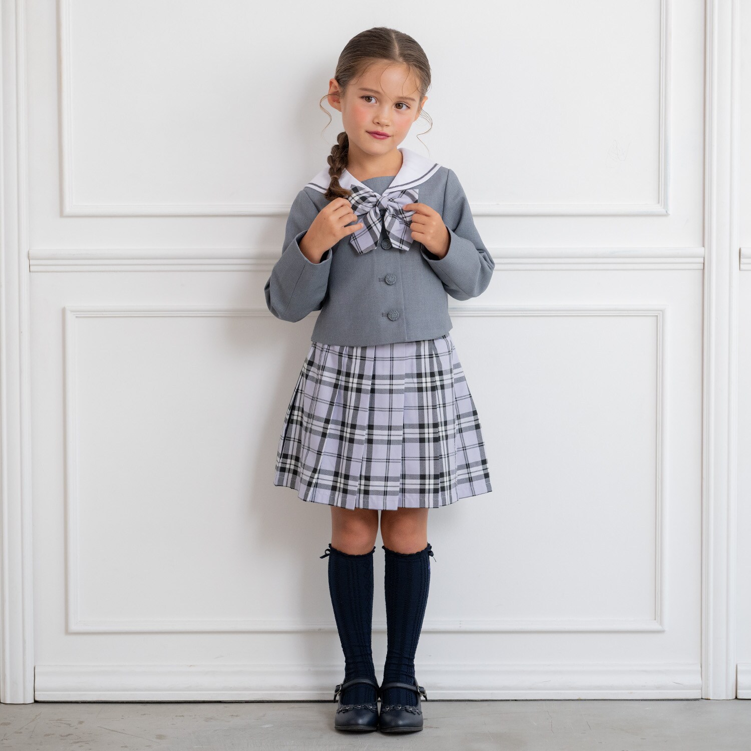 【ceremony】今どきジャケット+チェックスカパンセット