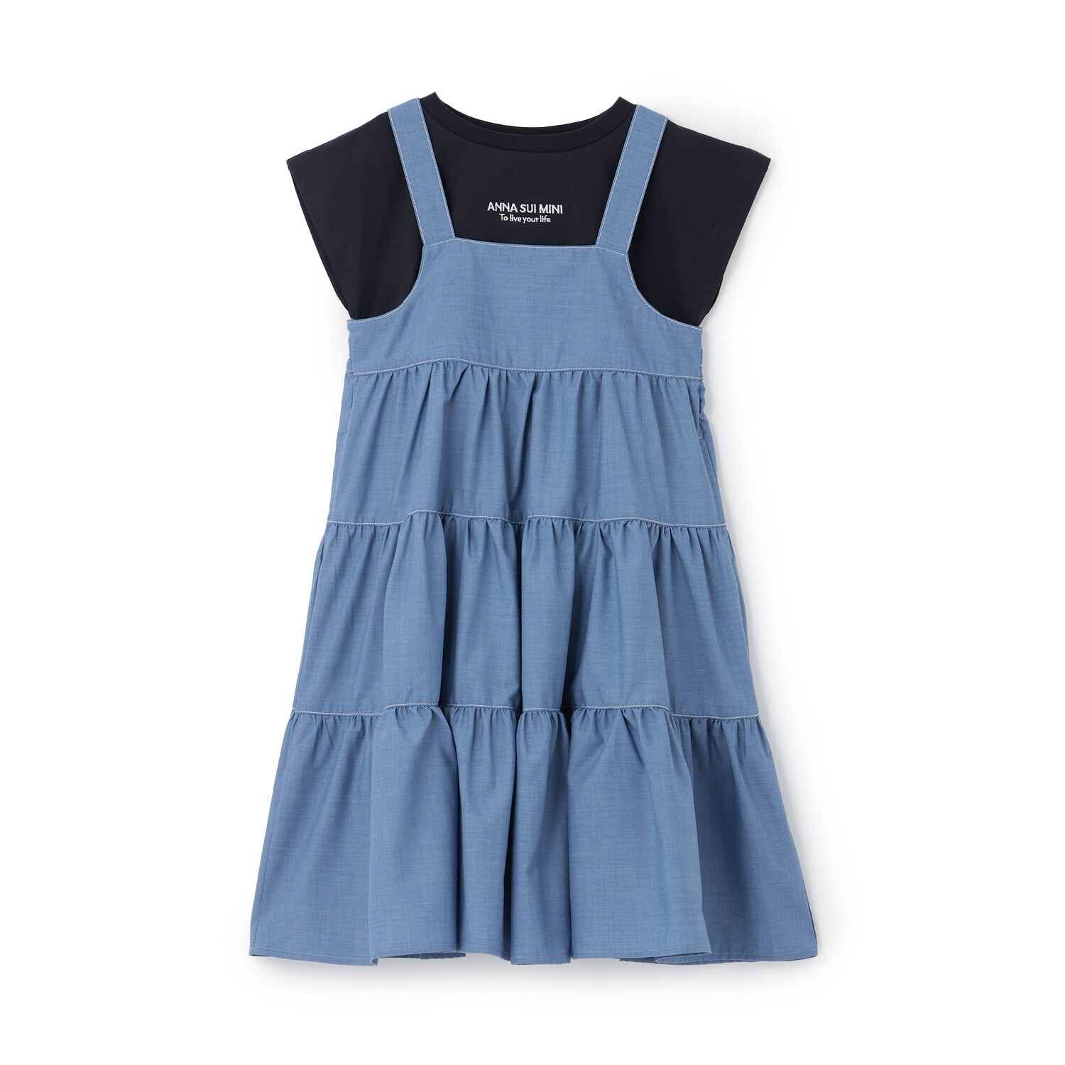 【人気商品再入荷】【直営店で取り扱い無し】短丈Tシャツ+ジャンスカ