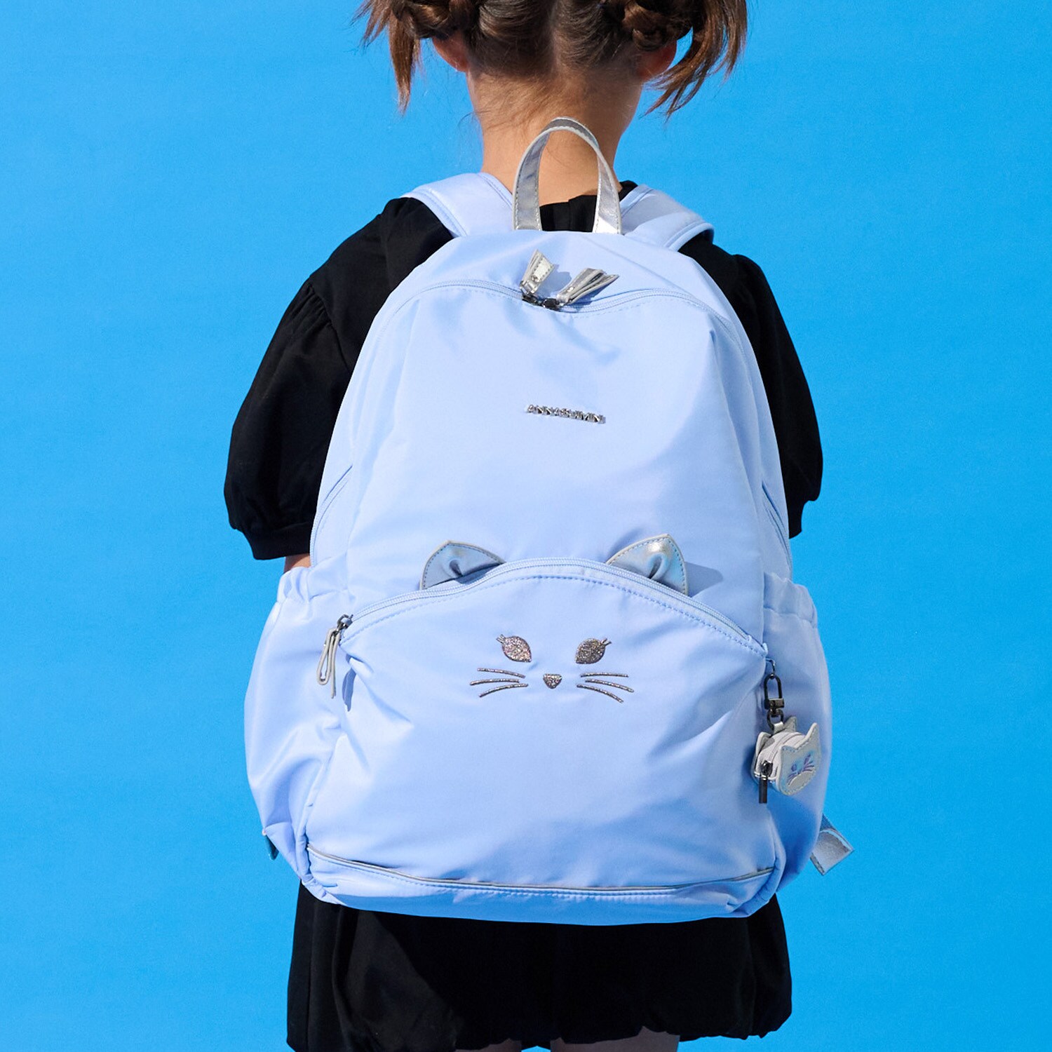 子猫チャーム付きネコリュック約22リットル