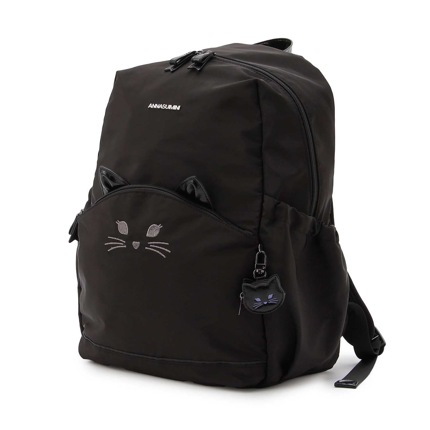 子猫チャーム付きネコリュック約22リットル