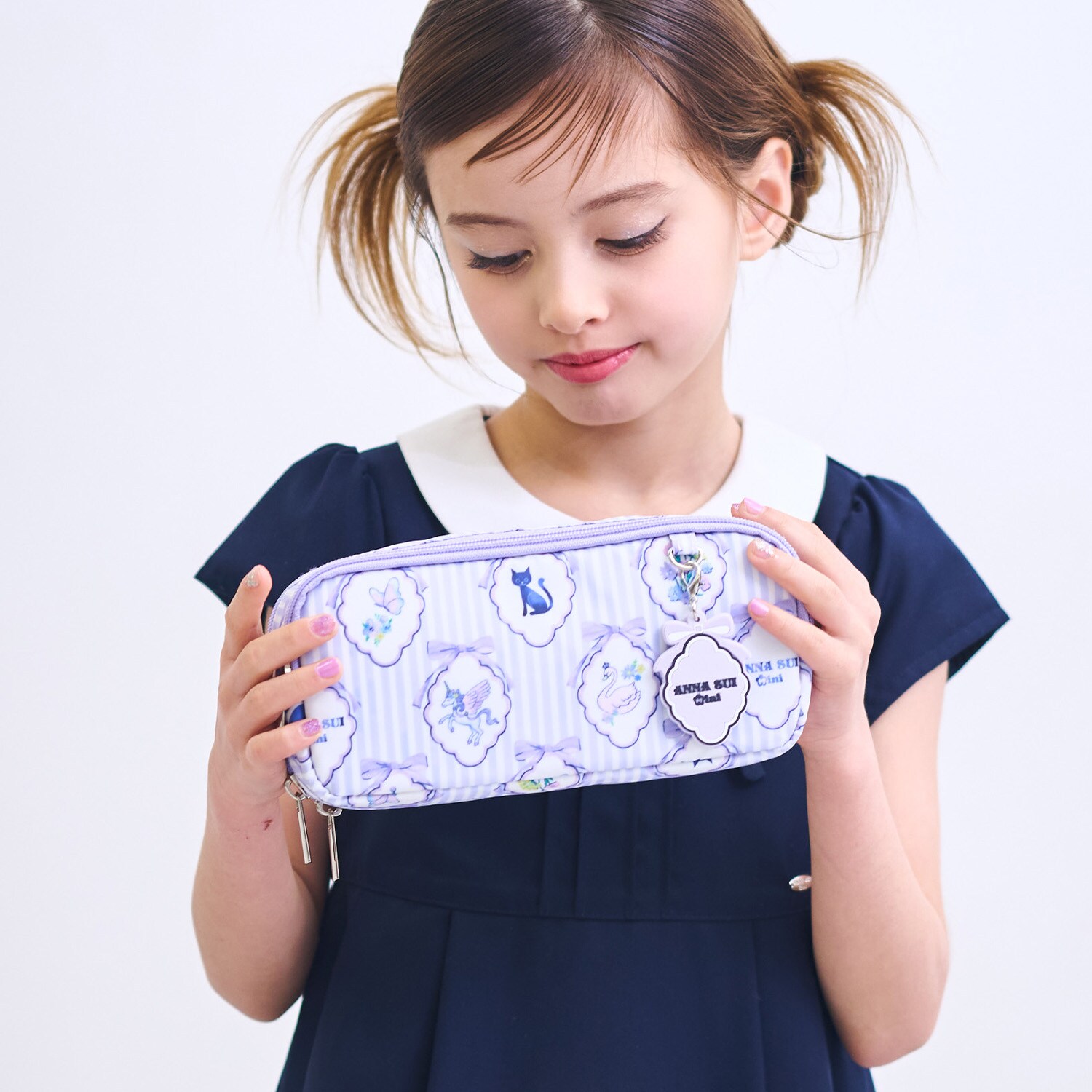 Dreamy Stripe 総柄多機能ポーチ