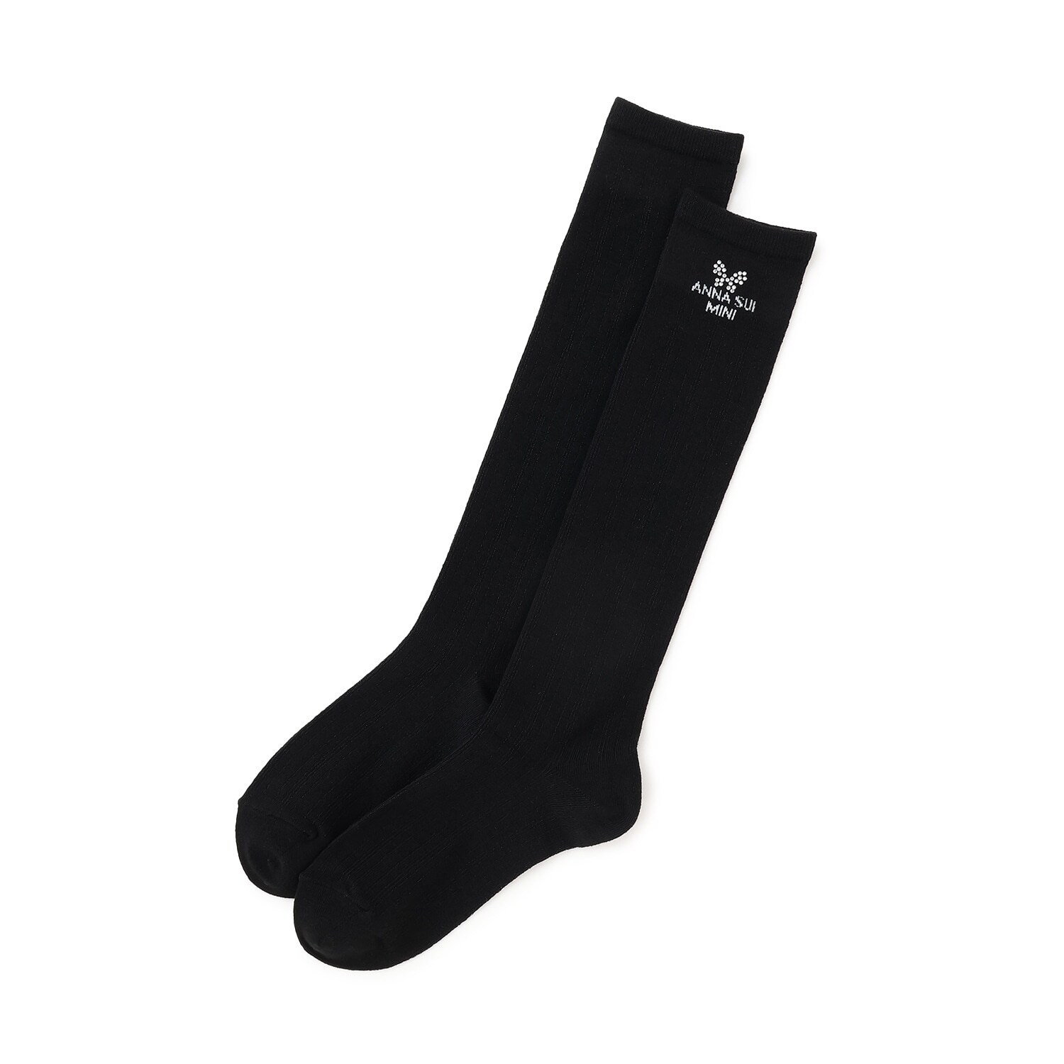 ラインストーンチョウハイソックス