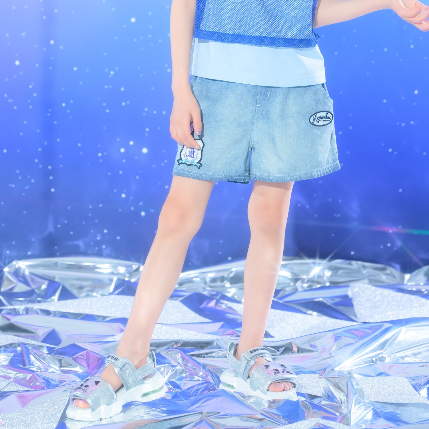 グラデーションワッペンショートパンツ