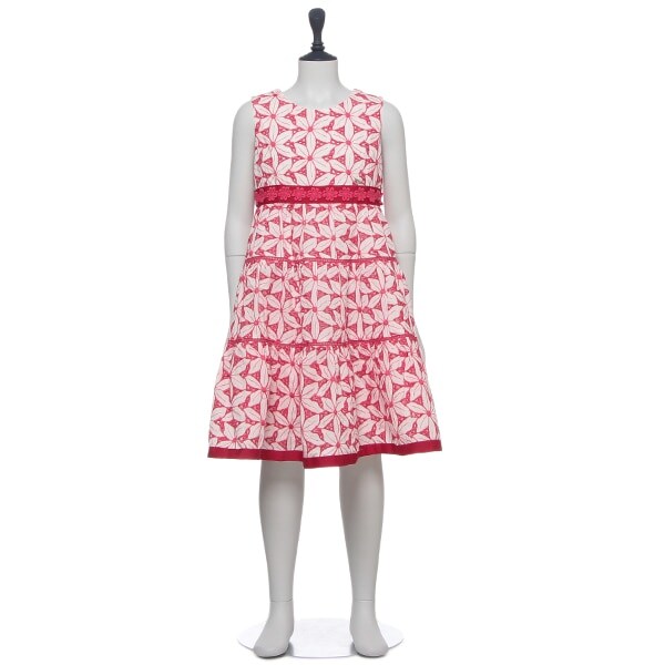 フラワーレースノースリーブワンピース