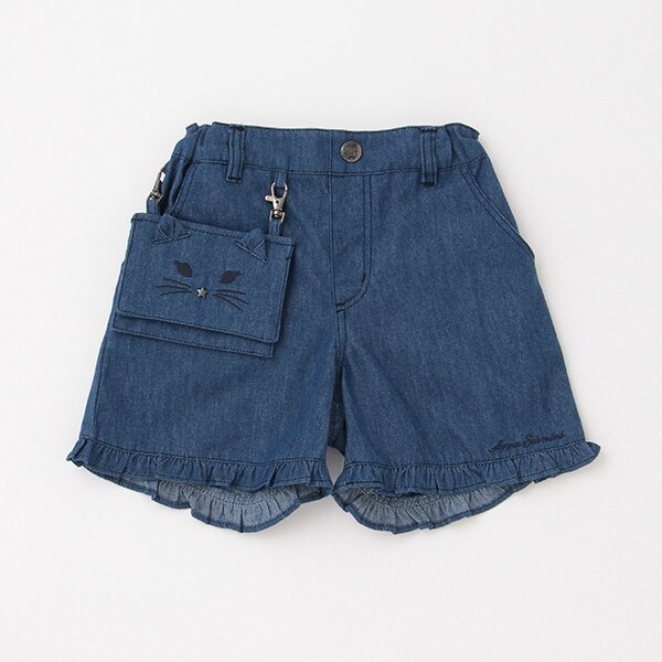 ネコ移動ポケットつきショートパンツ