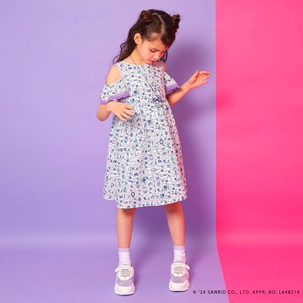 【HELLO KITTY 50th】総柄布帛ワンピース
