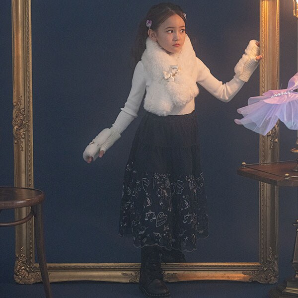 ティアードチュール星座ロングスカート