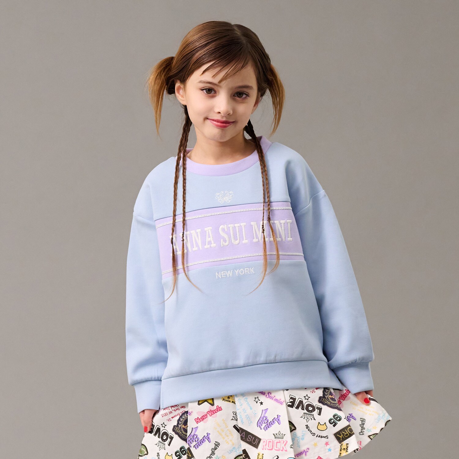 バイカラーロゴトレーナー