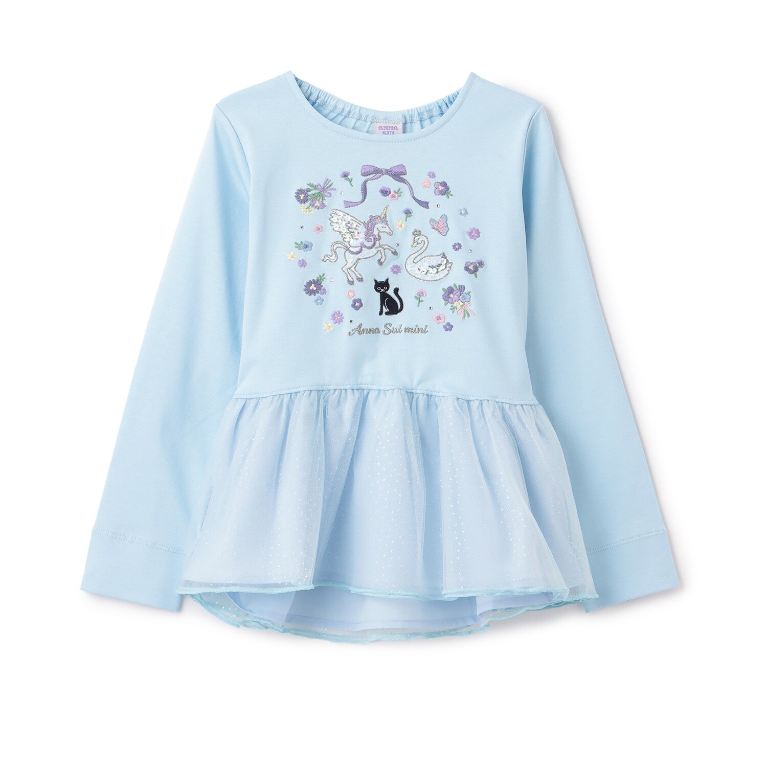 ペプラムチュールドリーミー長袖Tシャツ