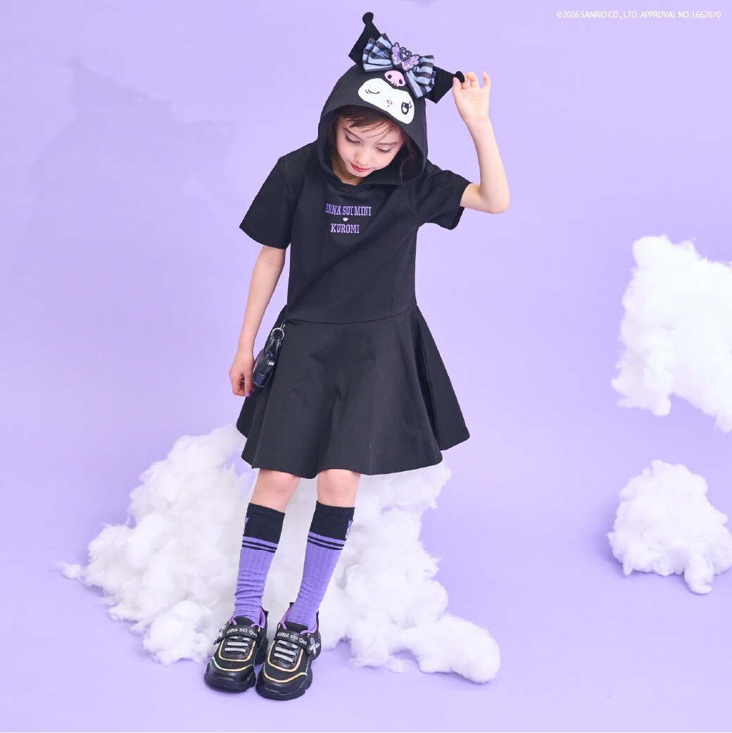 【KUROMI】ミニポーチつきワンピース