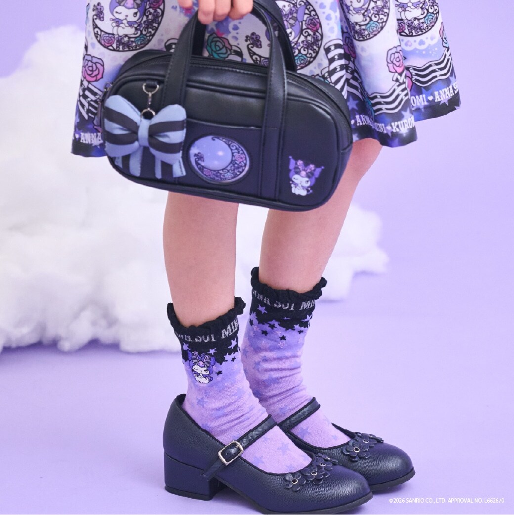 【KUROMI】星空クルーソックス