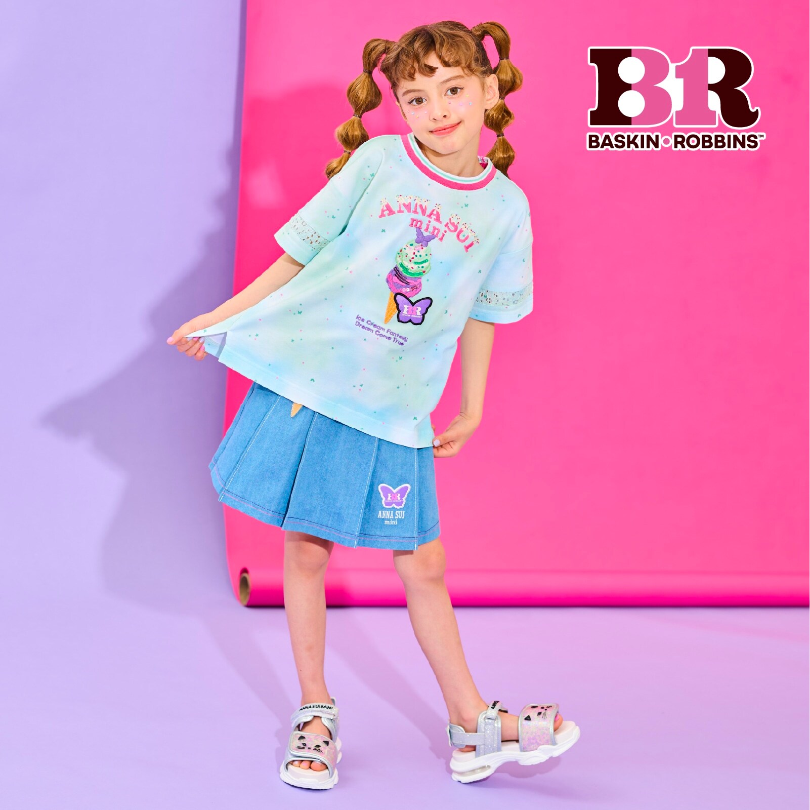 【サーティワン アイスクリーム】総柄Tシャツ【接触冷感・UVカット】