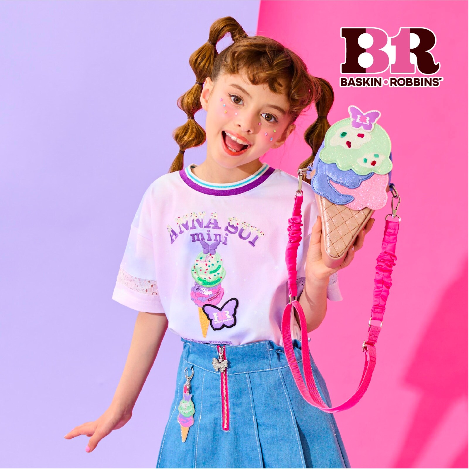 【サーティワン アイスクリーム】総柄Tシャツ【接触冷感・UVカット】