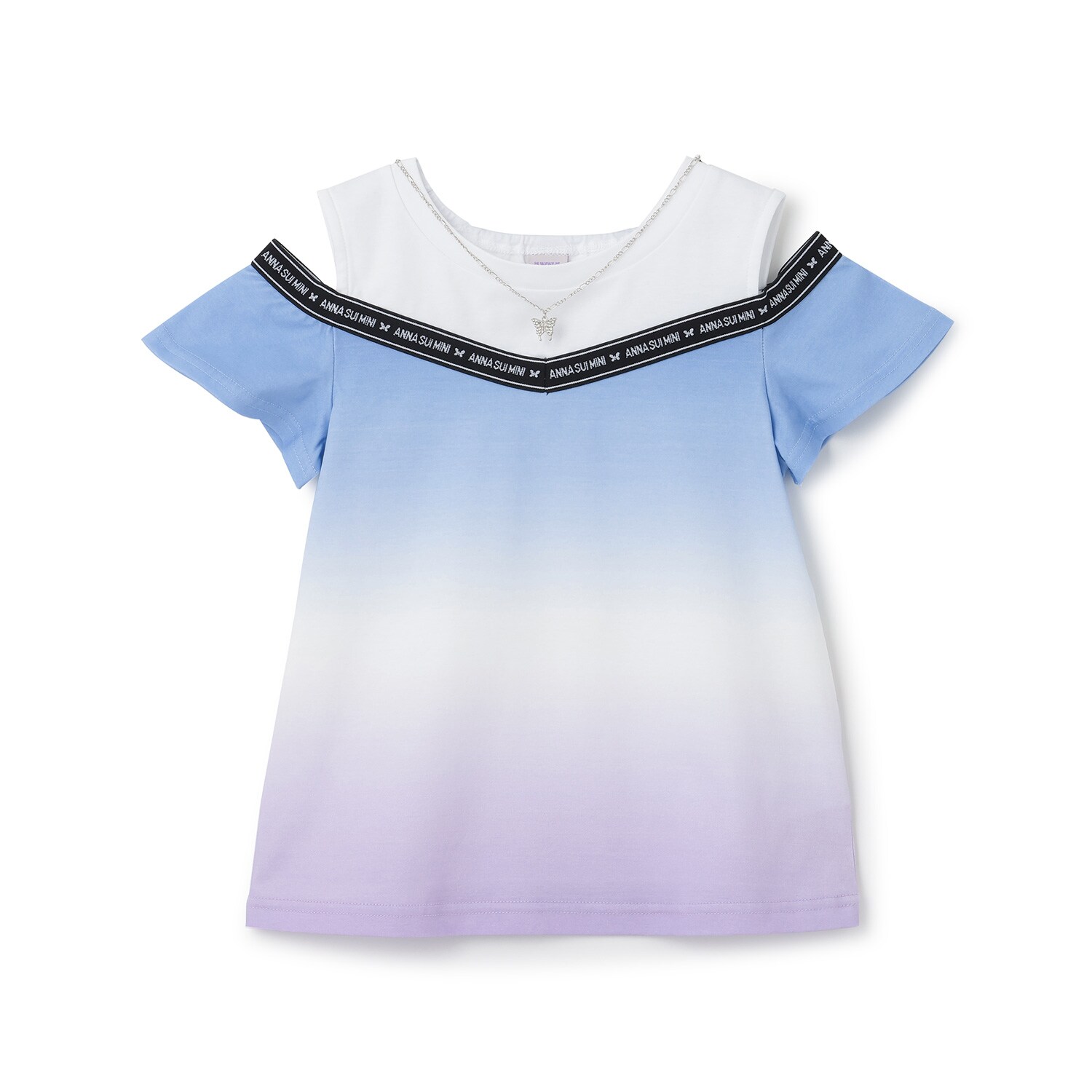 ネックレスつきロゴテープTシャツ