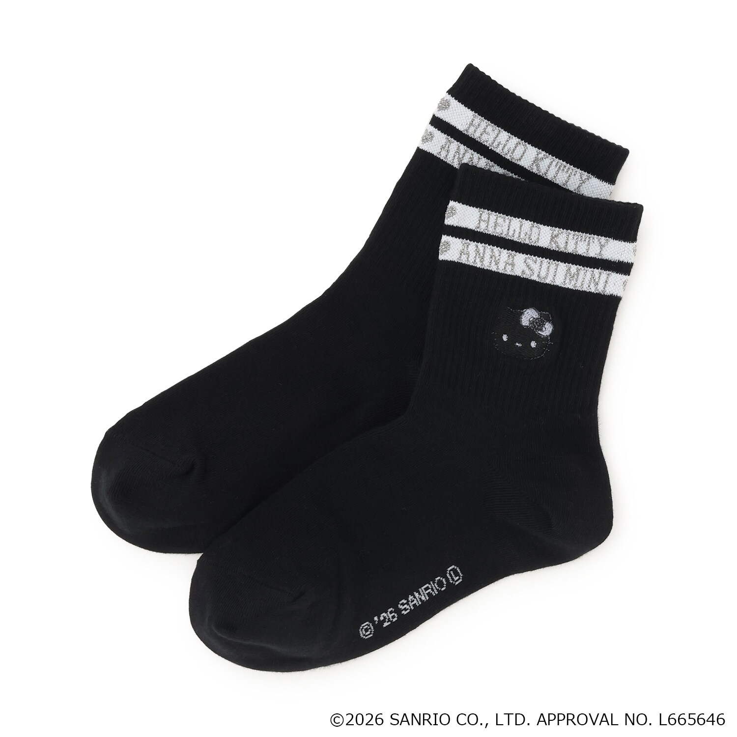 【HELLO KITTY】ラインクルーソックス