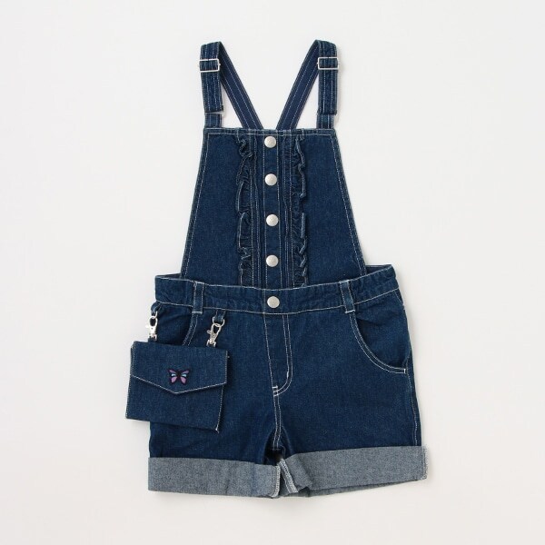 【人気商品再入荷】【直営店で取り扱い無し】ショートサロペット 移動ポケットつき