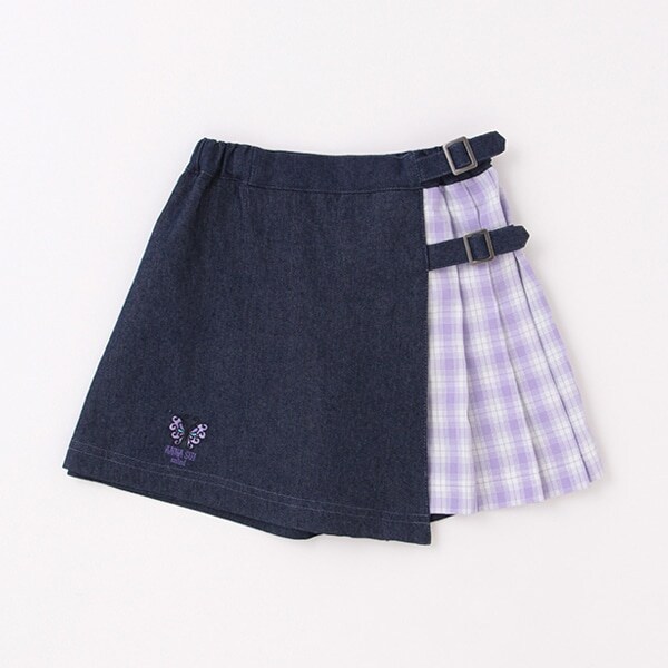 【リピート】【直営店で取り扱い無し】チェック×無地ラップスカパン