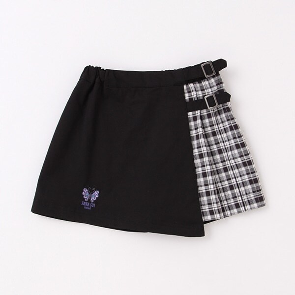 【リピート】【直営店で取り扱い無し】チェック×無地ラップスカパン