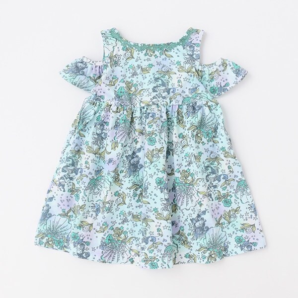 【リピート】【直営店で取り扱い無し】マーメイド総柄カットワンピース