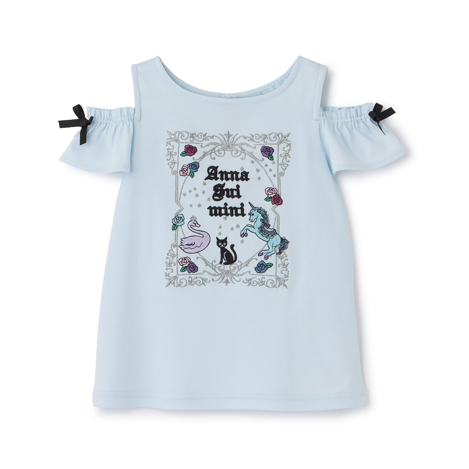 【人気商品再入荷】【直営店で取り扱い無し】星座刺しゅう肩開きTシャツ