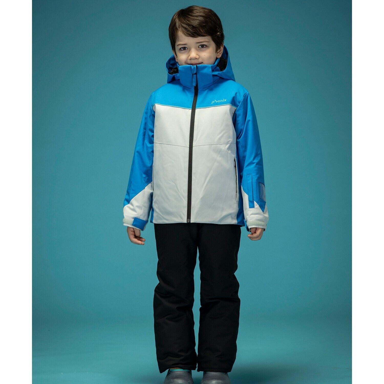 【phenix(フェニックス)】Color Blocking Junior Two-piece ストレートラインスリーブスジュニアツーピース/キッズ /子供用スキーウェア アウター上下セット/セットアップ
