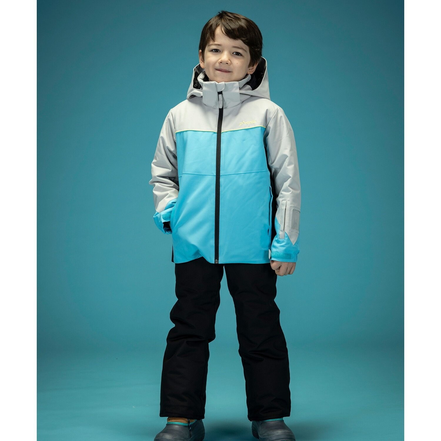 【phenix(フェニックス)】Color Blocking Junior Two-piece ストレートラインスリーブスジュニアツーピース/キッズ /子供用スキーウェア アウター上下セット/セットアップ