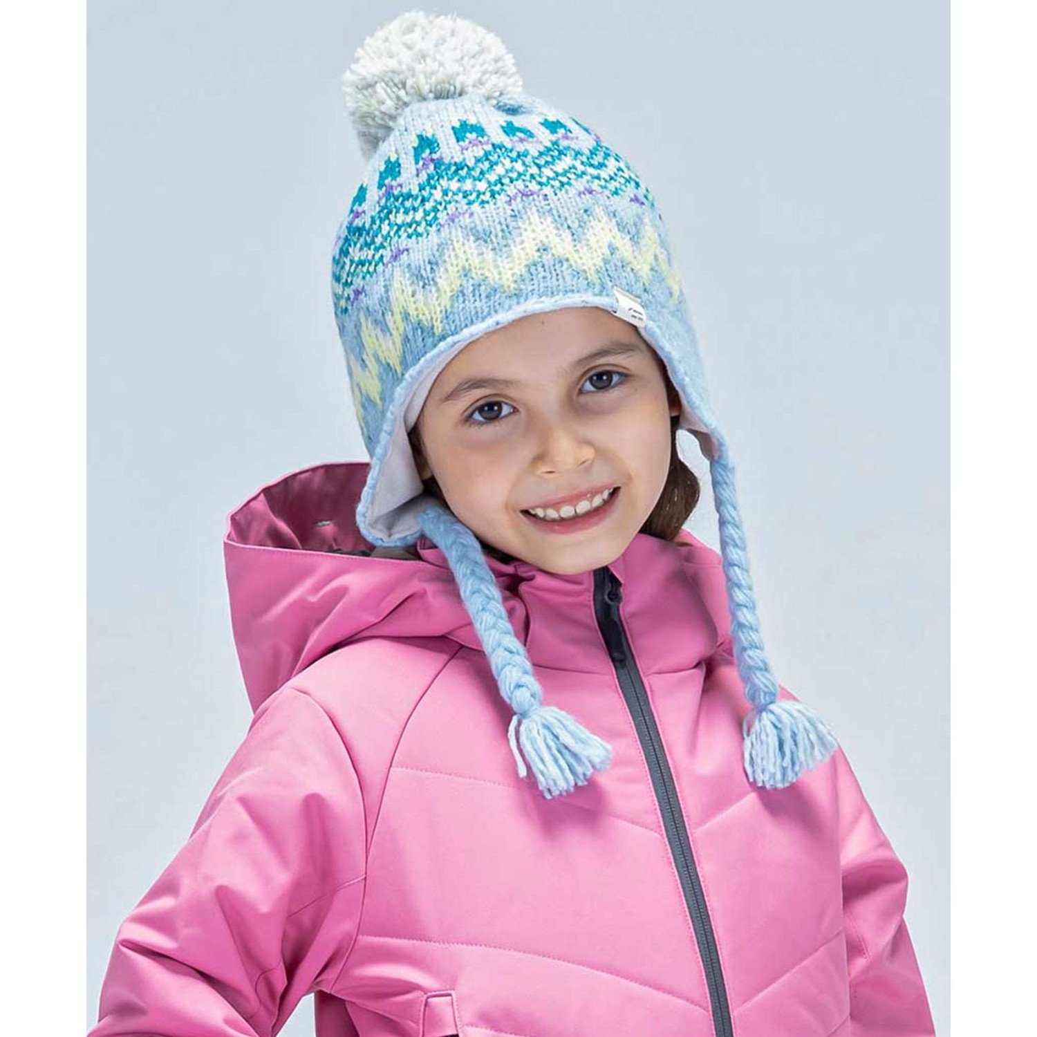 【phenix(フェニックス)】Mix Border Junior Earflap Beanie キッズ/スキーウェア/ニット帽/キャップ/ビーニー