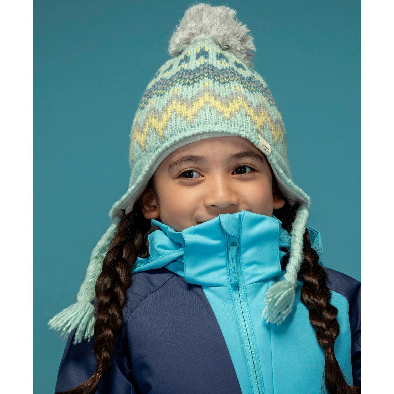 【phenix(フェニックス)】Mix Border Junior Earflap Beanie ミックスボーダージュニアイヤーフラップビーニー/キッズ/子供用 ニットキャップ/スキーウェア/ニット帽/耳あて付き