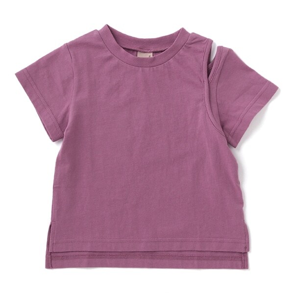 肩スリット無地Tシャツ